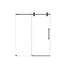 Porte de douche coulissante simple sans cadre de 44 à 48 po x H 76 po - Verre trempé transparent de 5/16 po (8 mm), conception à dérivation-117492592