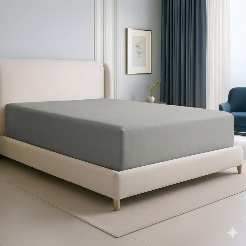 Solid Color Fitted Sheet, Queen Fitted Sheet