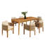 Ensemble repas d'extérieur avec table et chaises en bois d'acacia-117548529-117548530