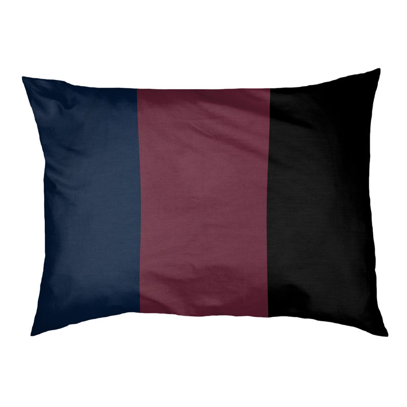 Coussin Cleveland, Grand (l 40 po x P 30 po x H 14 po), Bleu marine / vin / noir