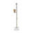 4.8X3x15.5" Aluminum Taper Candle Holder With Abstract Human Design And Marble Stand