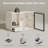 37'' White Cat Litter Box Enclosure, Hidden Indoor Litter Box Furniture With Glass Door and Light, Modern Wooden Kitty House Washroom Sideboard End Table For Large Cats
