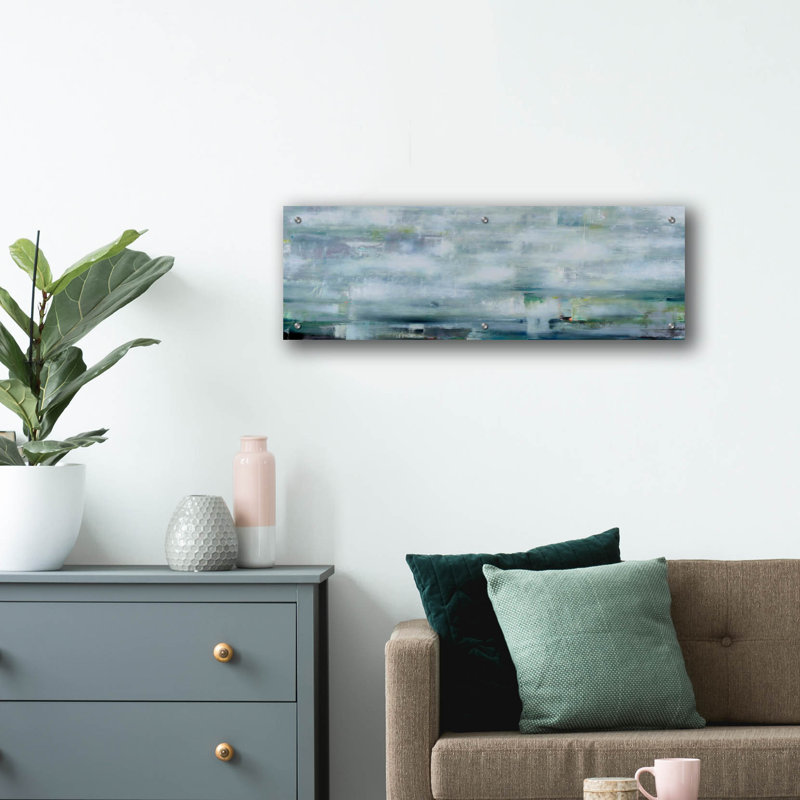  «Sailing Azure Bay» par Aondrea H. Maynard, art mural en verre acrylique, 36 po x 12 po, H 12 po x l 36 po