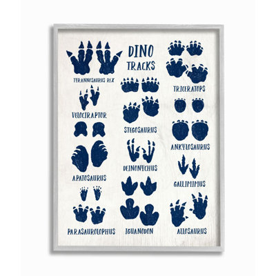 Carte rustique des traces de dinosaures par Daphne Polselli - impression d'art graphique
