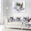 Mignon chaton sur une aquarelle bleue - coussin imprimé animal-30746574-30746578
