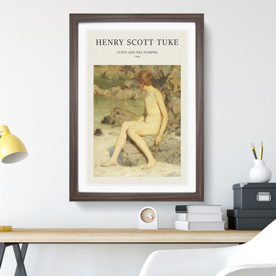 Cupid and Sea Nymphs 1 Piece Single Picture Frame Wall Art