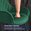 Velvet/Suede Upholstered Bar Stools with Armrests & Diamond-quilted Backrest-618645191