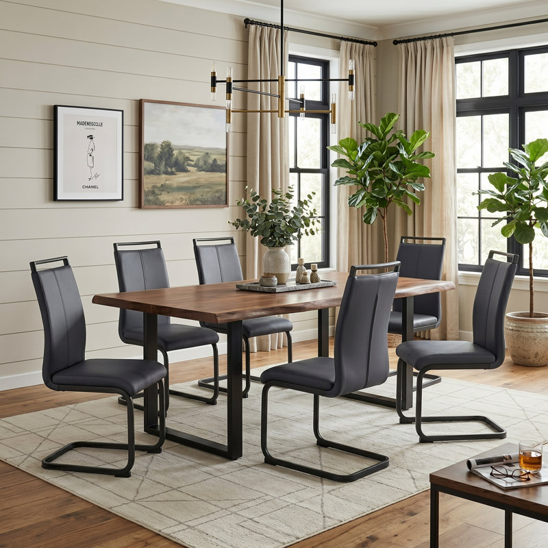 Chaise d'appoint et chaise de bureau Landree, Noir, noir, noir, noir