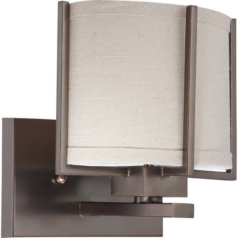 Appliquee à bras 1 lumières Armandale, Bronze noisette, Kaki