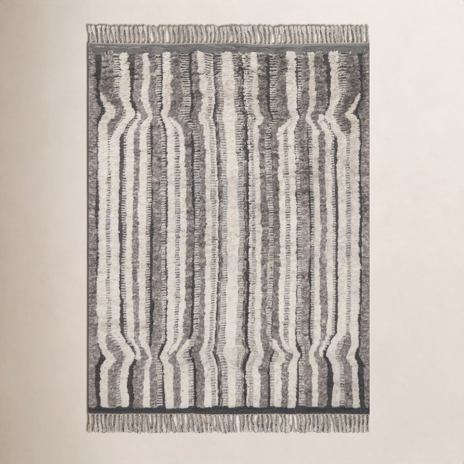 Benjamin Stone Charcoal Hand-Knotted Rug, Rectangle 7'9" x 9'9"