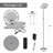 Fimei Saturn Ring LED Floor Lamp – Modern Steel Torchiere Standing Lamp with Remote & Touch Control-830692833