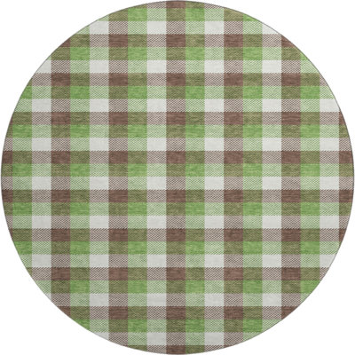 Premium Machine Washable Kian AMF1053 Plaid Rug