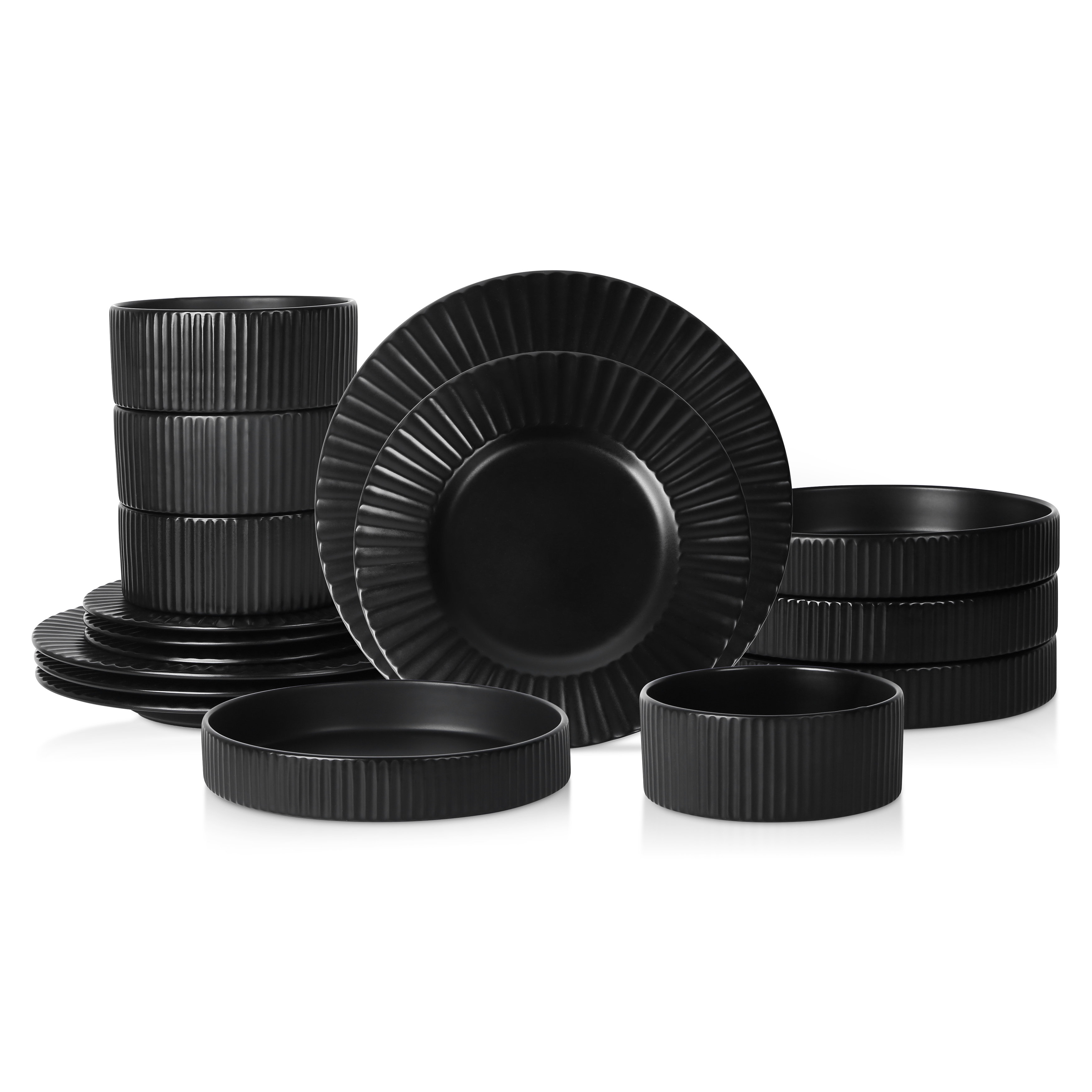 Christian Siriano Lusso 16-Piece Dinnerware Set Stoneware & Reviews | Joss & Main