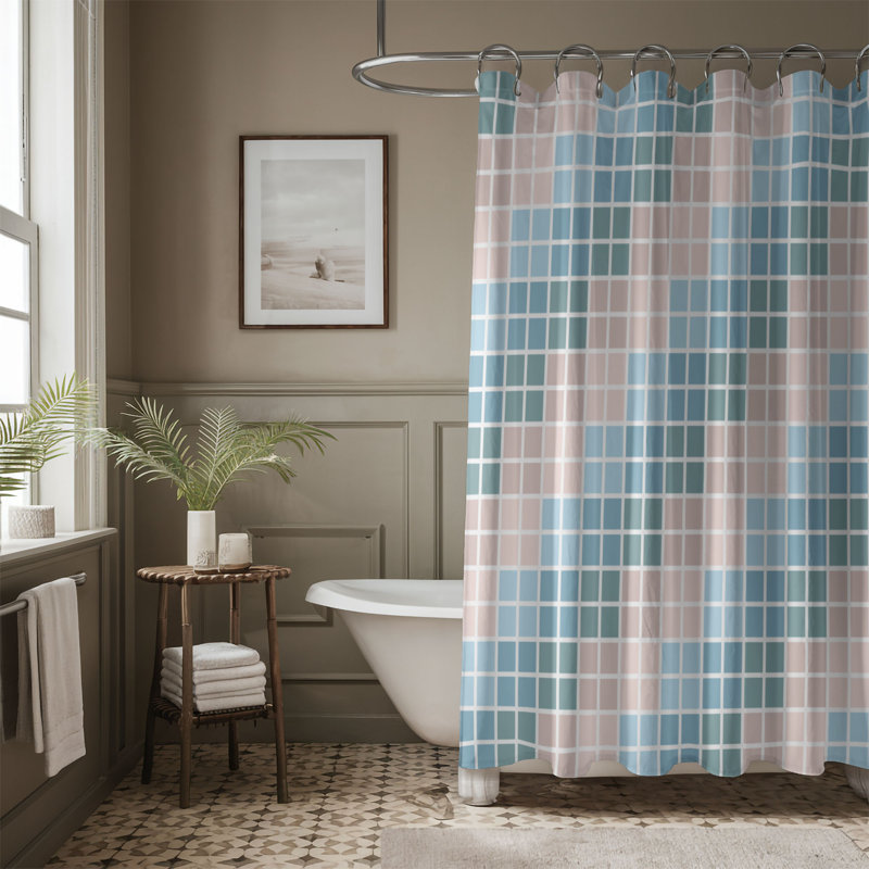 Motifs de couleurs - Rideau de douche Premium, H 74 po x l 71 po