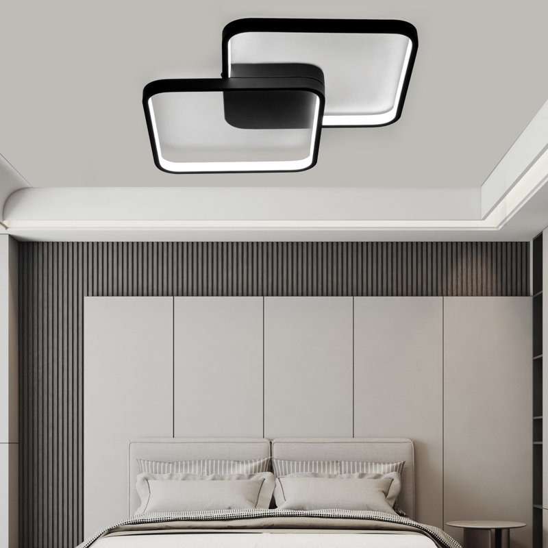 Athenna LED Flush Mount, Black