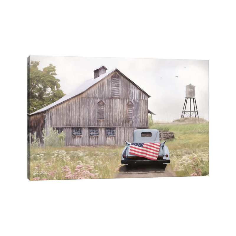 Flag On Tailgate by Lori Deiter - Wrapped Canvas Print, 66.04 cm H x 45.72 cm W
