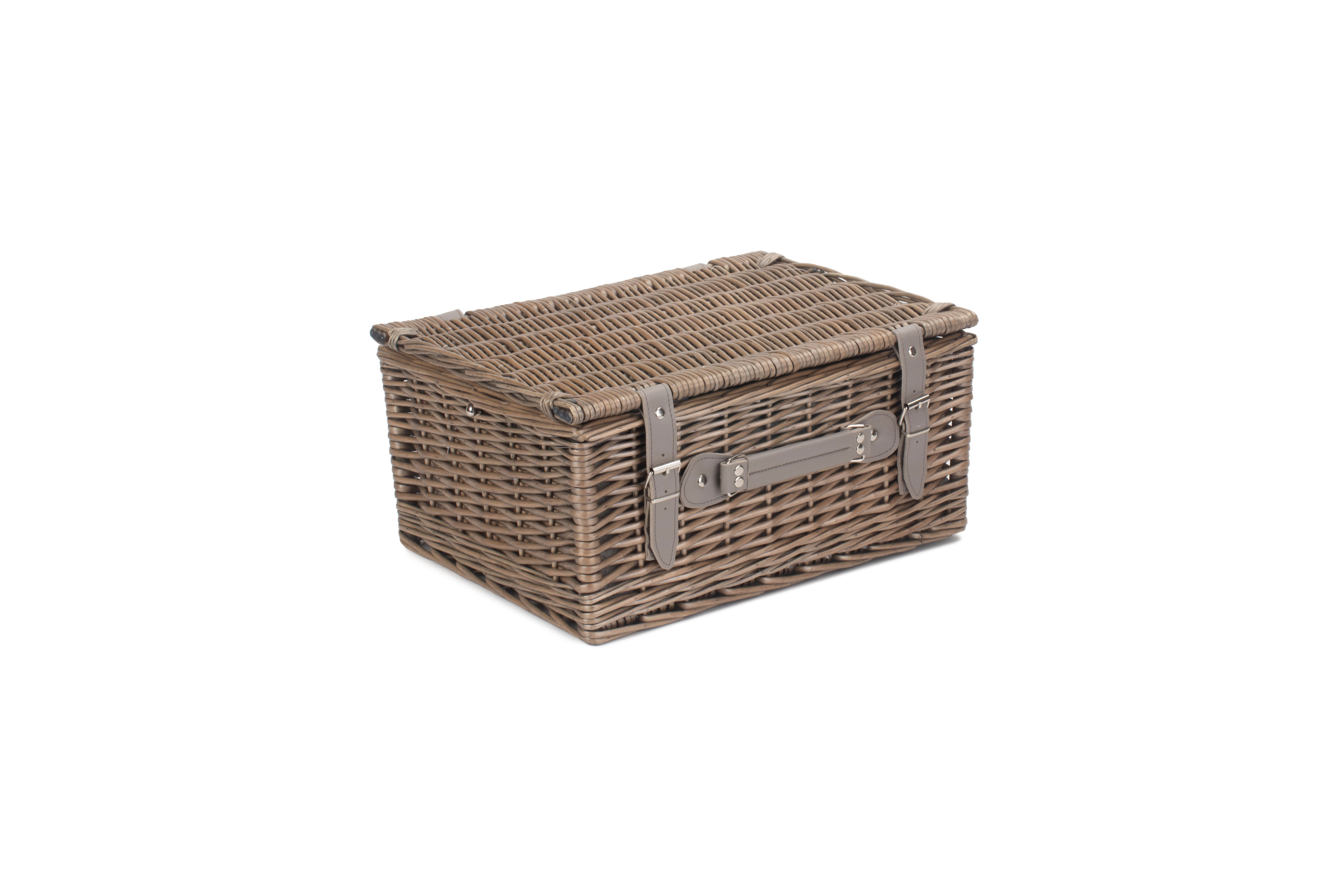 Bay Isle Home Wicker 2 Person Grey Tweed effect Fitted Picnic Hamper ...