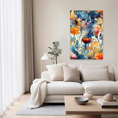 «Vibrant Watercolor Garden Abstract Colorful Delicate Nature Spring Art»