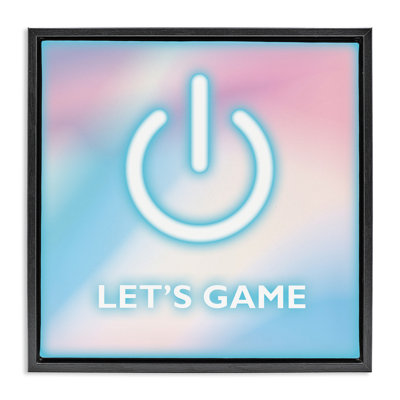 Cadre flottant Pastel Let's Game Power Symbole, design par Yass Naffas Designs