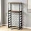 Wine Bottle & Glass Rack Black,Brown
