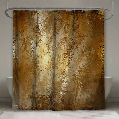 Rideaux de douche bronze à texture grunge