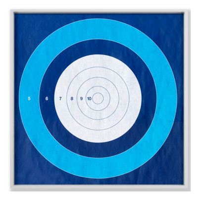 Target Blue White Print by Dunker, Chris