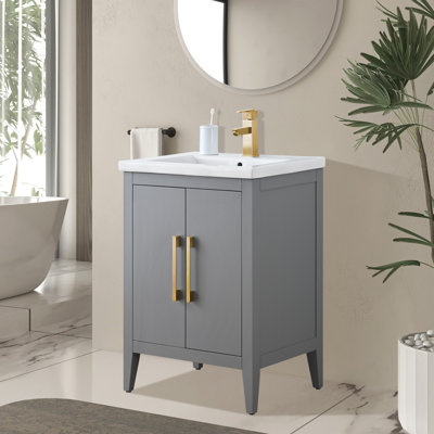 Single Bathroom Vanity with Ceramic Top