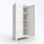 Armoire avec serrure, 2 portes, poignées en métal et tablettes réglables-2059414534