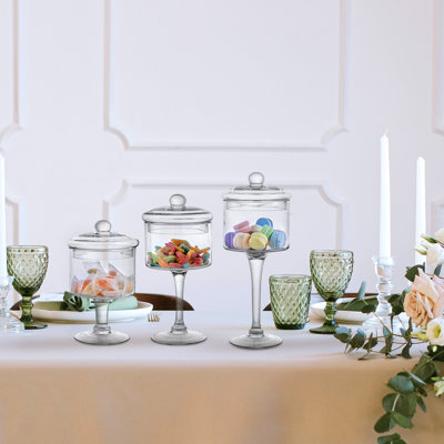 Kitchen Glass Cookie Jars Canister Set