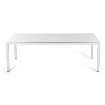 Ampelius Rectangular Glass Outdoor Dining Table - 220 cm W 100 cm D