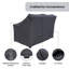 Housse pour causeuse de patio rectangulaire en teck Brunswick