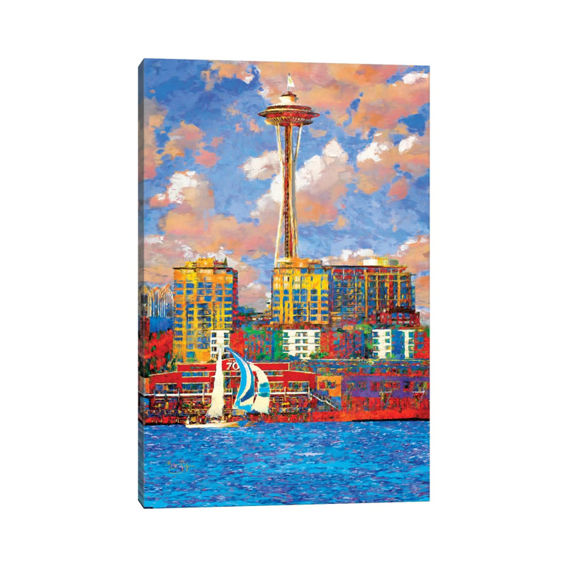 Sunny Seattle 1 Piece Wrapped Canvas Painting, 20.32 cm H x 30.48 cm W