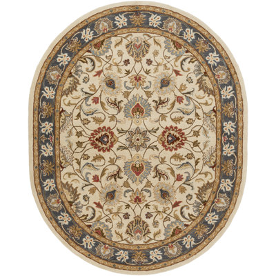 BuckHill Oriental Hand-Tufted Wool Tan Area Rug