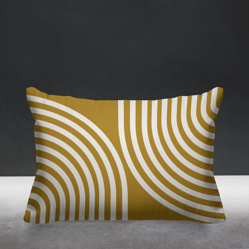 Coussin décoratif intérieur / extérieur Max Abstarct, Jaune