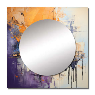 Collage Impressions V - Abstract Collages Square Mirror Wall Art For Bathroom