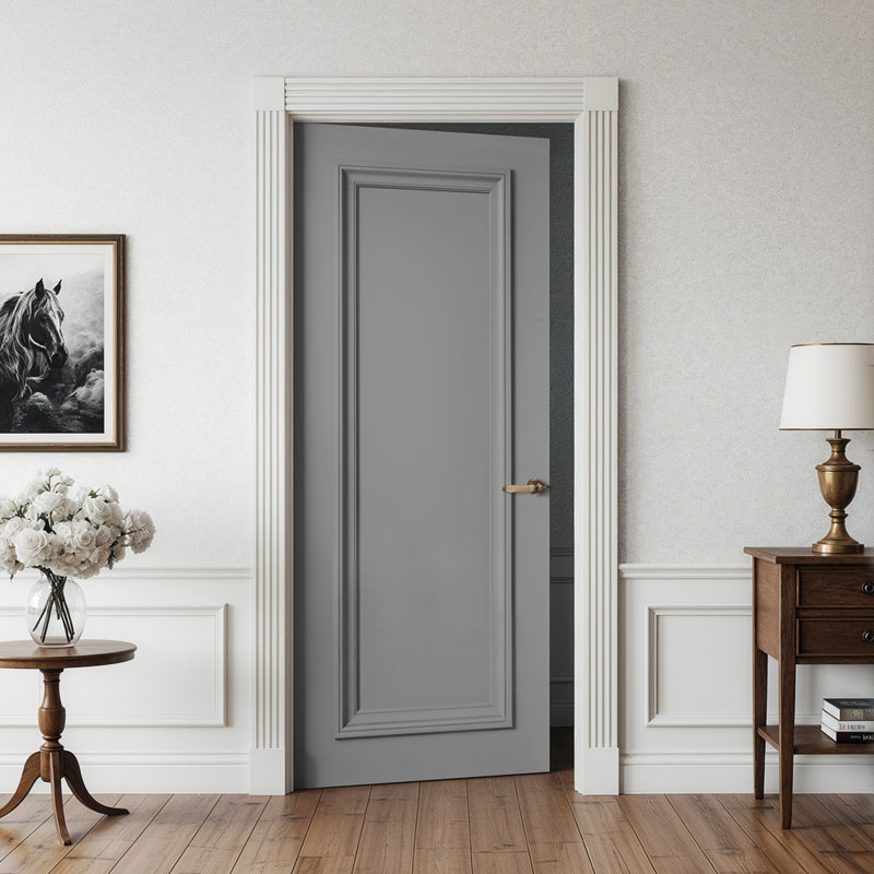 Dalle de porte intérieure en composite Hollow Core, Gris clair, 96 x 32