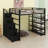All-in-One Loft Bed with Multi-Tier Shelves, Enclosed Cabinets, and Hanging Wardrobe
