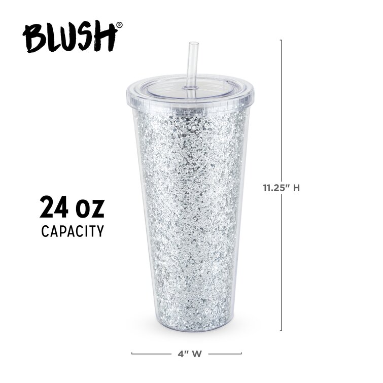 Blush Glam 24oz. Insulated Plastic Travel Tumbler Straw & Reviews
