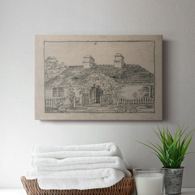 Croquis rétro - LIX - Cavas enveloppés de galerie, H 32 po x l 48 po