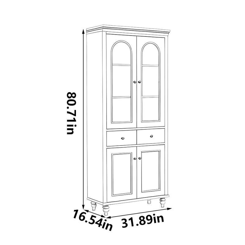 Bibliothèque de rangement romantique de style français