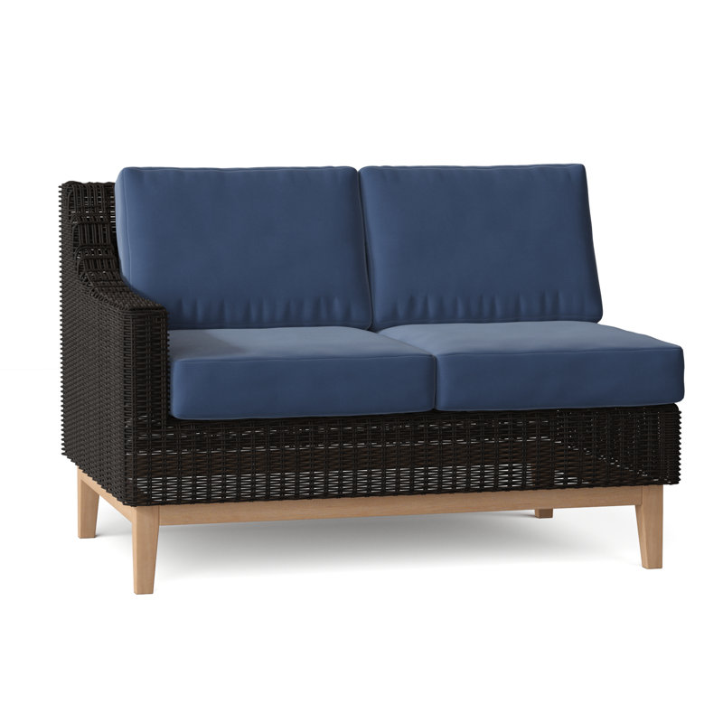 Frances Outdoor 2 - Seat Loveseat, Ash, Frances Black