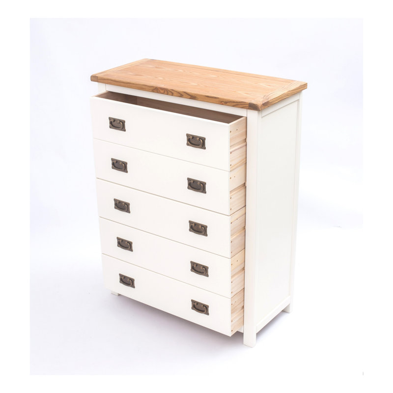 Abston 90 cm W Chest of 5 Drawers