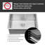 Évier de cuisine encastrable 26 po - Évier de cuisine encastrable 26 po x 18 po x 10 po en acier inoxydable encastrable 16 pouces de profondeur