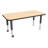 Adjustable Height Rectangular Preschool Classroom Activity Table with Casters-50509290-50509292-50509298