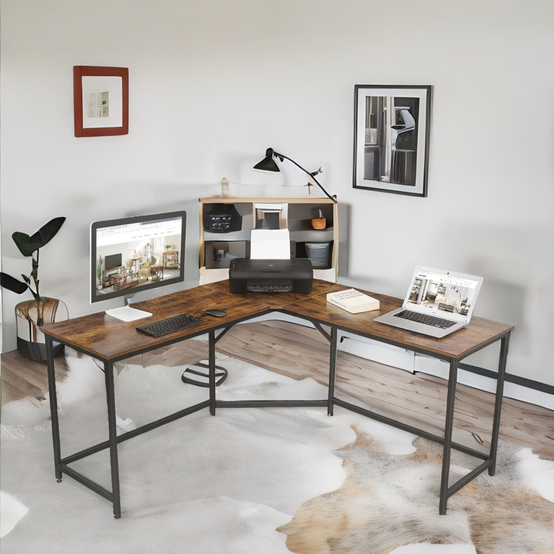 Industrial 50cm W L-Shaped Computer Desk