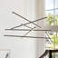 39.3 Inch 6 Lights Modern LED Integrated Chandelier Kitchen Island Light Dimmable With Remote-480279577