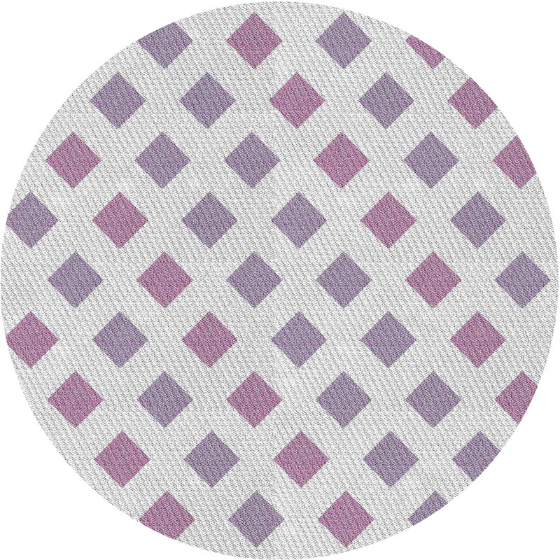 Tapis rose à motif géométrique Sanderlin, Rond 7 pi