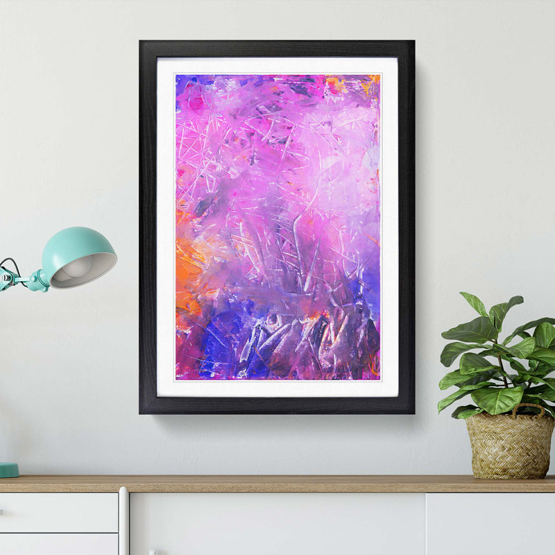 Moving Paint in Abstract - Framed Print, Black Framed, 65cm H x 48cm W x 2cm D