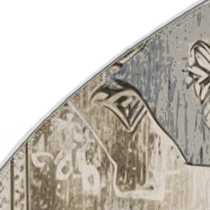 Opulent Mosaic Indoor And Outdoor Area Rug, Round 5'