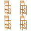 Guerrera 4 - Person Acacia Wood Patio Dining Set with Square Table